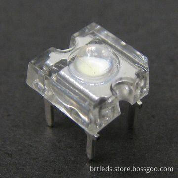 7.62 x 7.62mm Piranha LED Lamp w/ Warm White Emitted Color, Water Clear Lens, 80° Viewing Angle